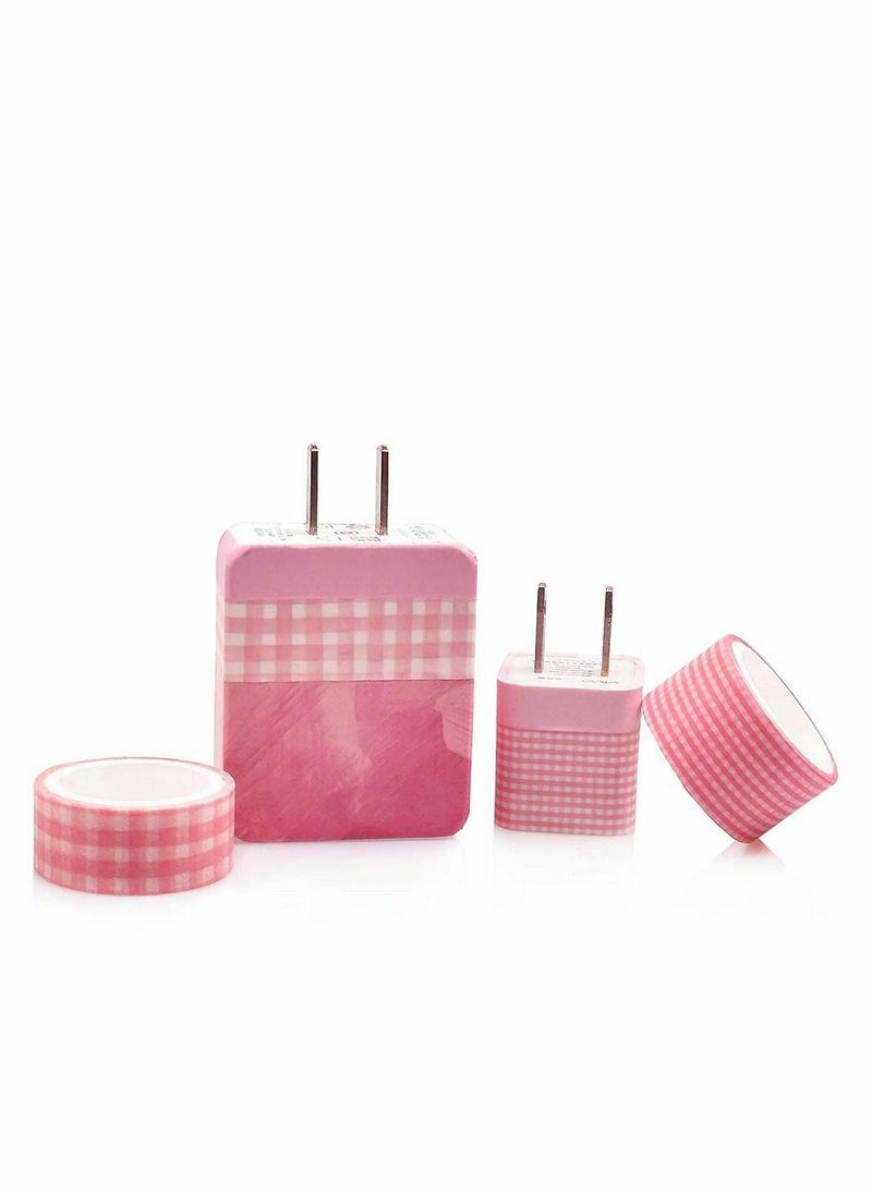 Y&D Washi Tape Set Masking Adhesive Decorative Holiday Craft Tapes Plaid Pattern for Scrapbooking Bullet Journals Planners Gift Wrapping DIY 12 Rolls  - Image 5