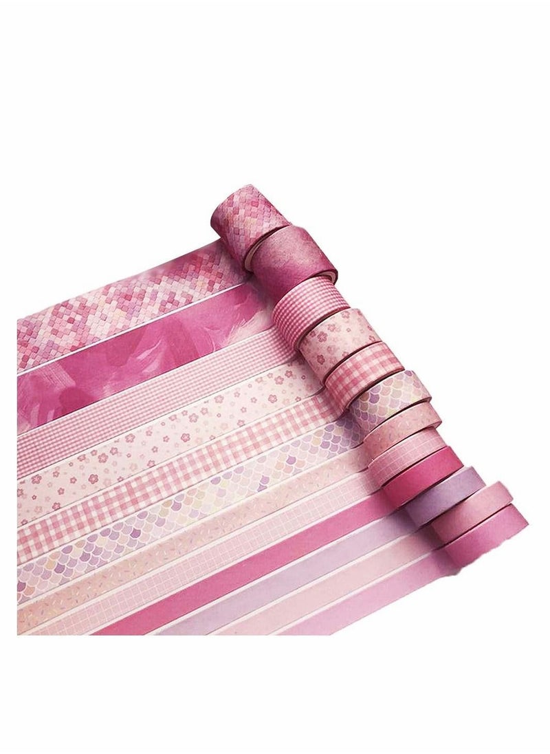 Y&D Washi Tape Set Masking Adhesive Decorative Holiday Craft Tapes Plaid Pattern for Scrapbooking Bullet Journals Planners Gift Wrapping DIY 12 Rolls  - Image 1