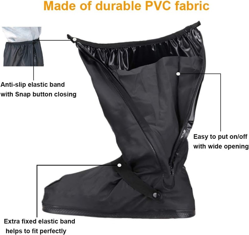 KRATARC Water-Resistant Shoes Covers Foldable Rain Boot Reflective Snow for Men Women Outdoor Cycling Walking Hiking - Image 3