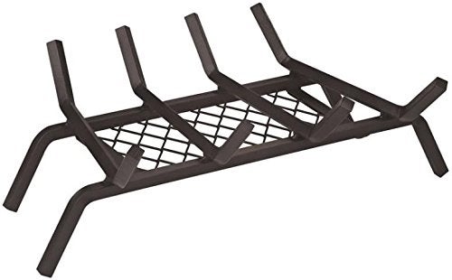 Rocky Mountain Radar Rocky Mountain Goods Fireplace Grate with Ember Retainer  12 Heavy Duty Cast Iron Heat Treated for Hottest Fires  Retainer for Cleaner More efficient fire  Weld has 18 