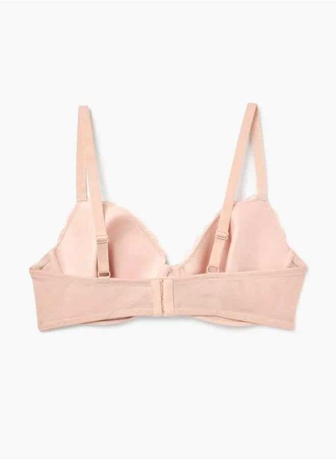 Splash FAV Lace Detail Bra with Hook and Eye Closure