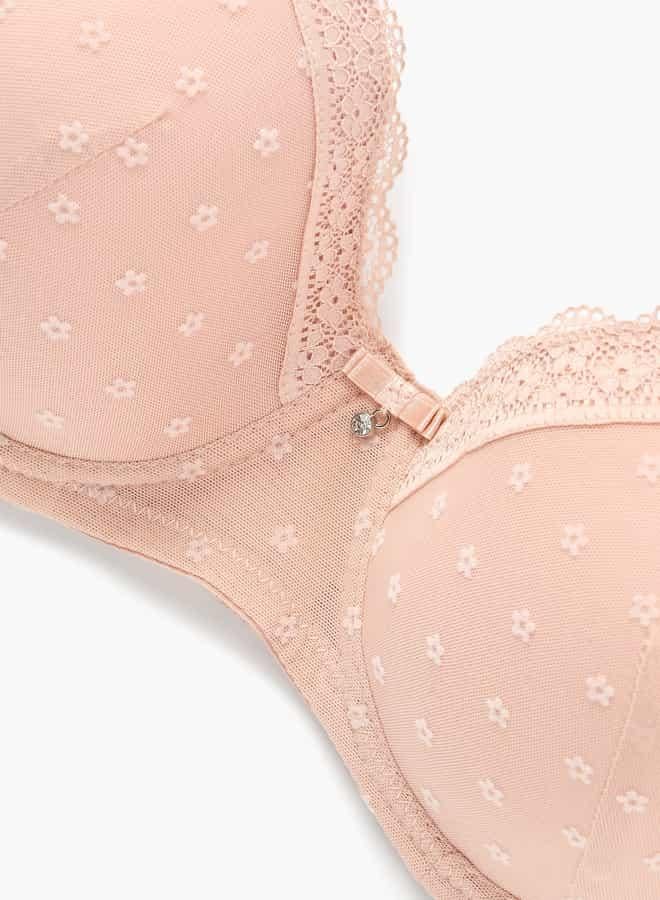 Splash FAV Lace Detail Bra with Hook and Eye Closure - Image 3