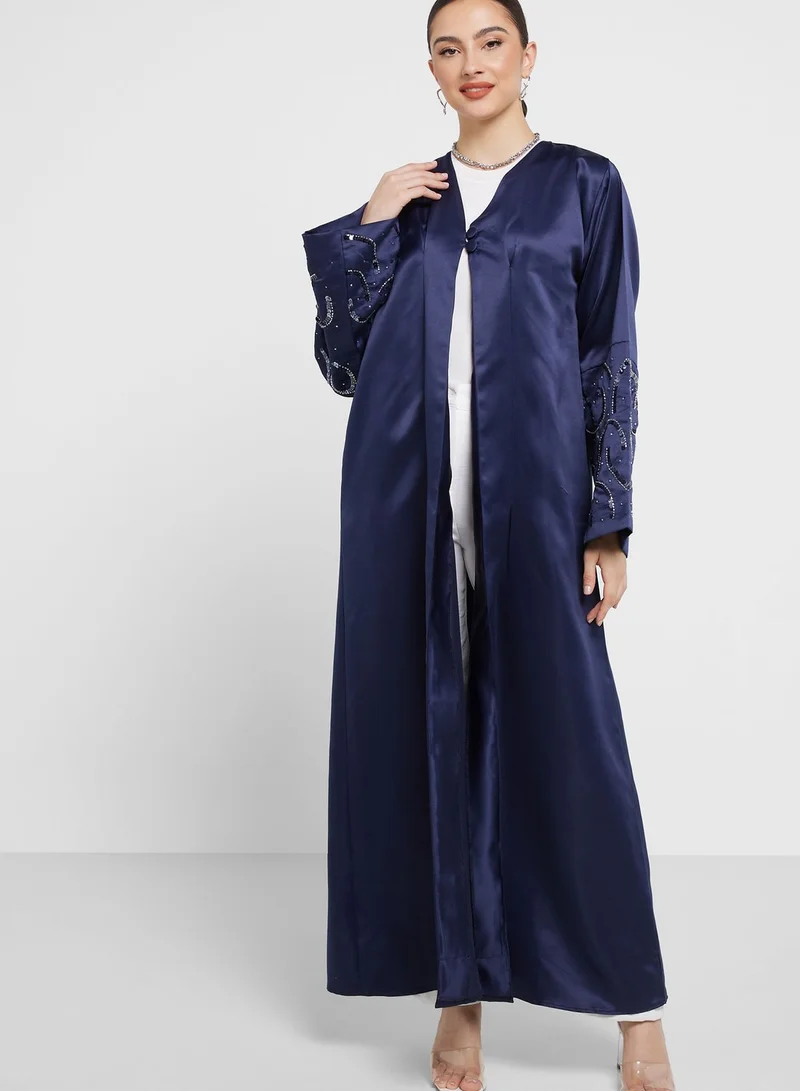 Khizana Embellished Detail Abaya With Sheila