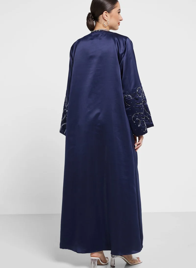 Khizana Embellished Detail Abaya With Sheila
