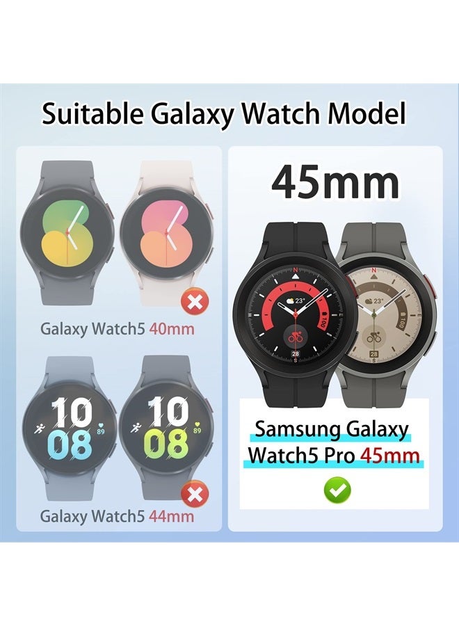 Suoman 4-Pack Screen Protector for Samsung Galaxy Watch 5 Pro 45mm, for Samsung Galaxy Watch 5 Pro Smartwatch 45mm Tempered Glass Screen Protector [ 9H Hardness ] [ Optimized Edition ] - Image 2