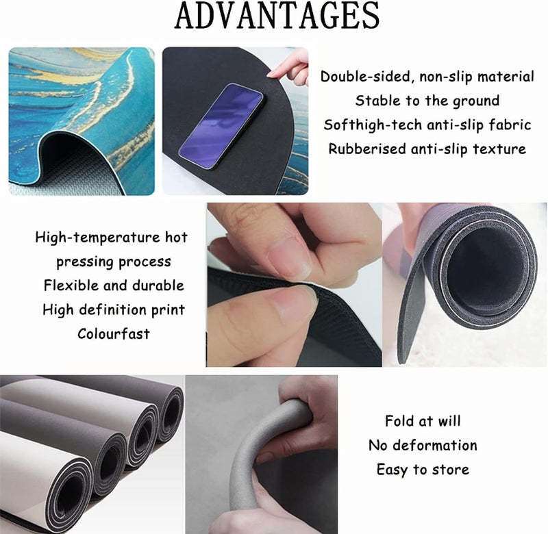 BLURISM Bath Mat Marble Applicable to Room Entrance FloorAntiSkid Bathroom DoormatWater Absorbing Bathtub CarpetMachine Washable KitchenIndoor Bathroom Decoration - Image 5