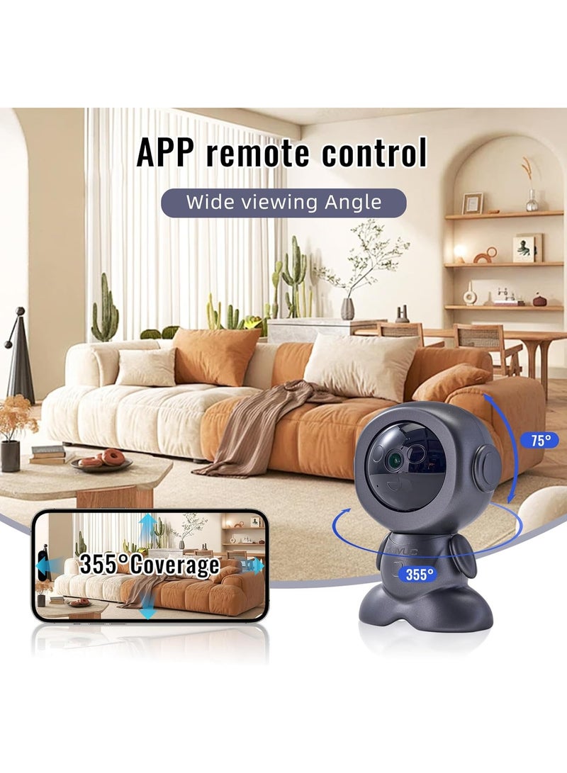 Kimaya Pet Cameras with Phone App – Indoor Cameras for Home, 1080p Full HD 360 Camera, Motion Detection, 2-Way Audio, Siren, Night Vision – WiFi Camera for Baby Monitor with Phone App - Image 4