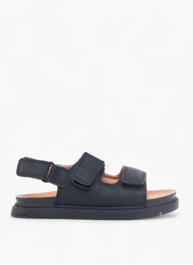 جونيورز Boys Solid Sandals With Hook And Loop Closure Ramadan Collection