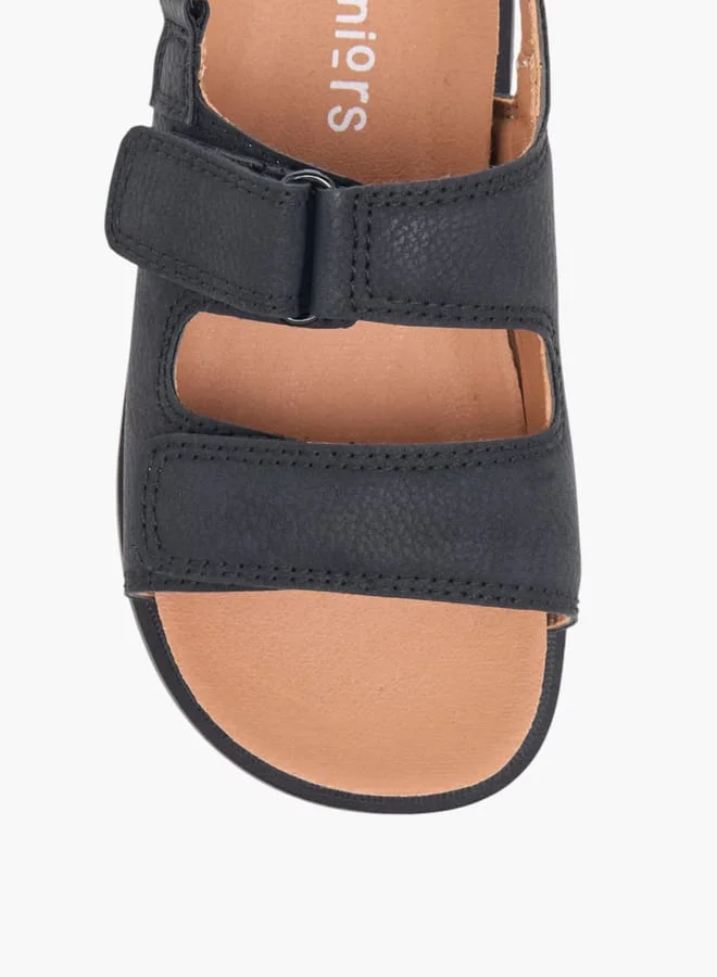 جونيورز Boys Solid Sandals With Hook And Loop Closure