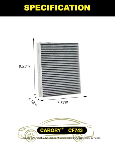 Carory Cabin Air Filter wActivated Carbon for Nissan Frontier 20222025 Titan 20172024 Armada 20172024 Infiniti Q50 20142024 Chrysler Town Country 20082016 Dodge Grand Caravan 20082020 More - Image 3