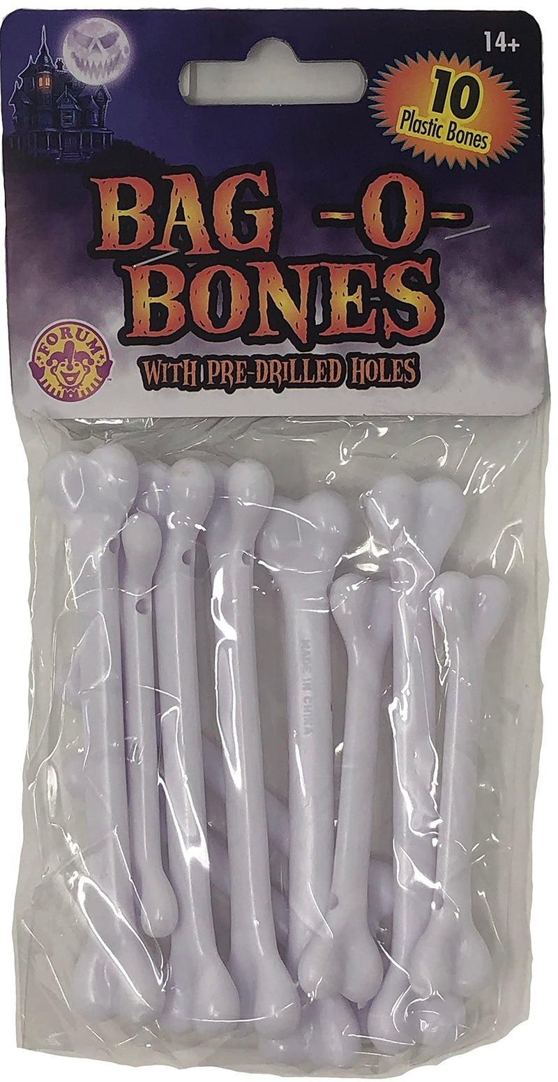 Rubies Costume Bag O Bones Costume Accessory One Pack White