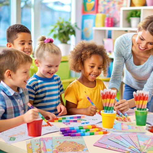 BenLouis 24 Pcs Sweet Mini Coloring Books Kids Candyland Donut Ice Cream Party Favors Small Activity Books Bulk for Kids Treats Desserts Birthday Goodie Bags Stuffers Return Gifts Classroom Travel - Image 5