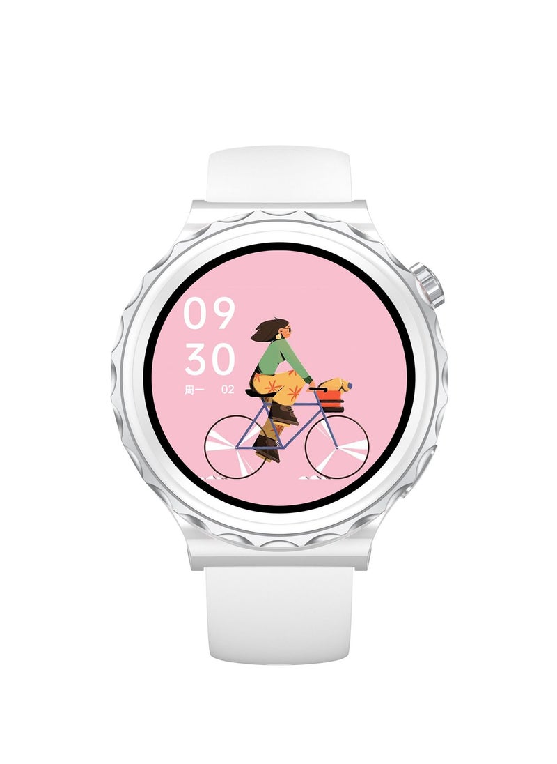 GULFLINK - Smart Watch for Android and iOS Phones Compatible with Apple iPhone and Samsung White/Silver - Image 1