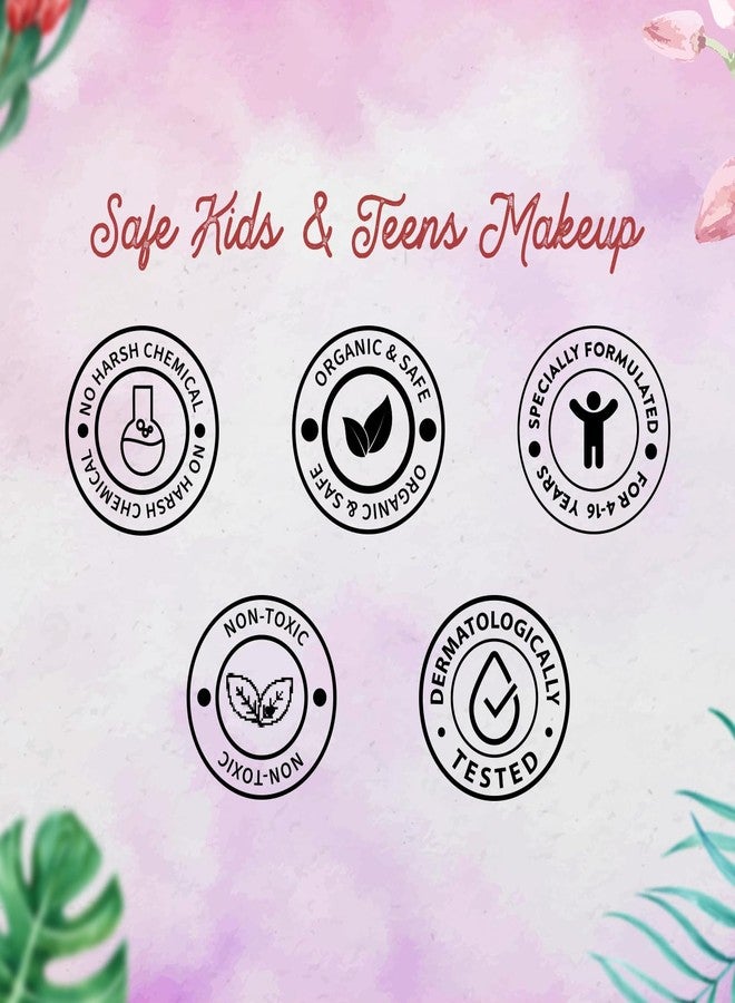 ويمسي ظلال عيون لامعة للبنات من ويمسي بيوتي | ظلال عيون براقة بألوان تدوم طويلاً | مكياج آمن مع جليتر صالح للأكل للأطفال | من 4 إلى 16 سنة | عضوي، طبيعي، خالٍ من المواد الكيميائية (وردي) - Image 4