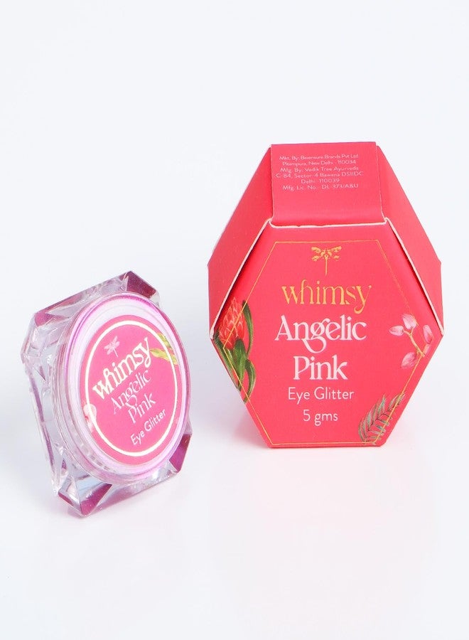 ويمسي ظلال عيون لامعة للبنات من ويمسي بيوتي | ظلال عيون براقة بألوان تدوم طويلاً | مكياج آمن مع جليتر صالح للأكل للأطفال | من 4 إلى 16 سنة | عضوي، طبيعي، خالٍ من المواد الكيميائية (وردي) - Image 1