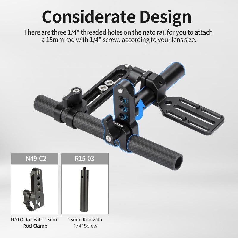Nitze مجموعة تركيب نيتزي ليدار لجهاز DJI Focus Pro LiDAR ومحرك DJI Focus Pro - T-D02B - Image 3