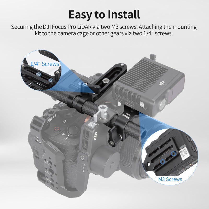 Nitze مجموعة تركيب نيتزي ليدار لجهاز DJI Focus Pro LiDAR ومحرك DJI Focus Pro - T-D02B - Image 5
