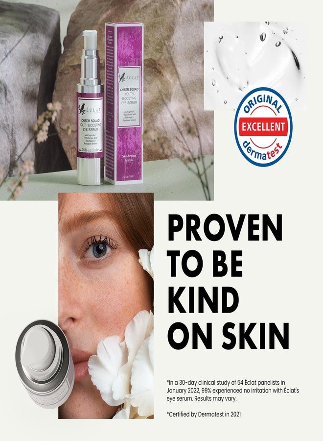 Eclat Skincare Eye Serum with Hyaluronic Acid - Hydrating Formula for Wrinkles, Fine Lines, Crow’s Feet & Eye Bags - Lightweight Serum for Dark Circles and Puffiness - Firming & Brightening 0.5 fl oz - Image 5