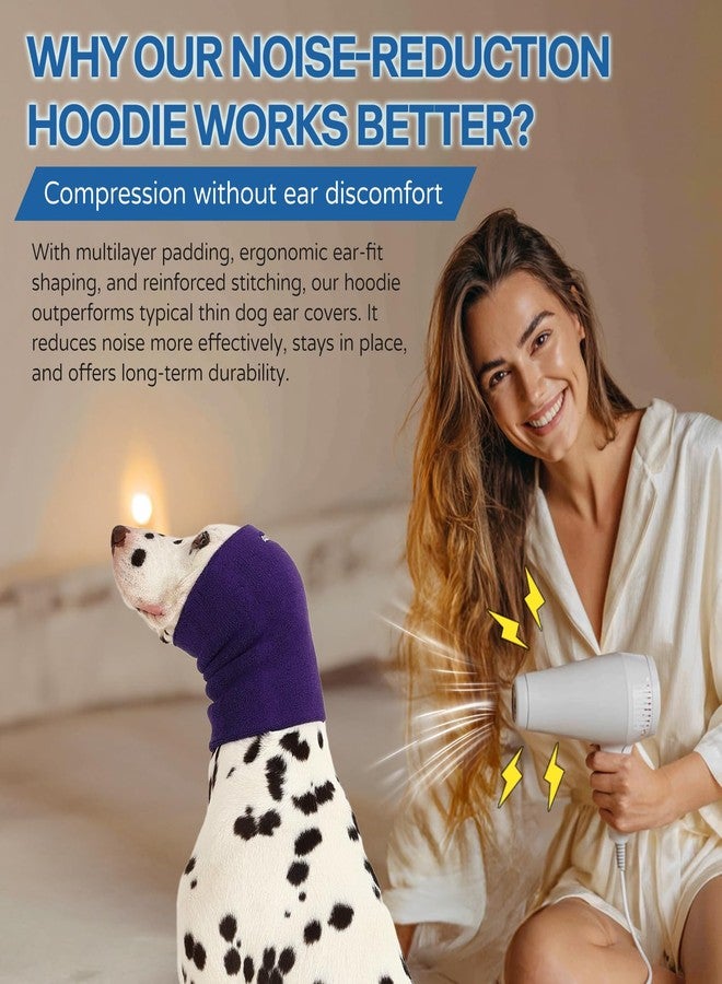 AOOLMOL Dog & Cat Calming Hoodie – Soft Double-Layer Ear and Neck Cover for Anxiety Relief & Noise Protection, Elastic Pet Head Wrap for Grooming, Bath, Drying & Fireworks - Image 3