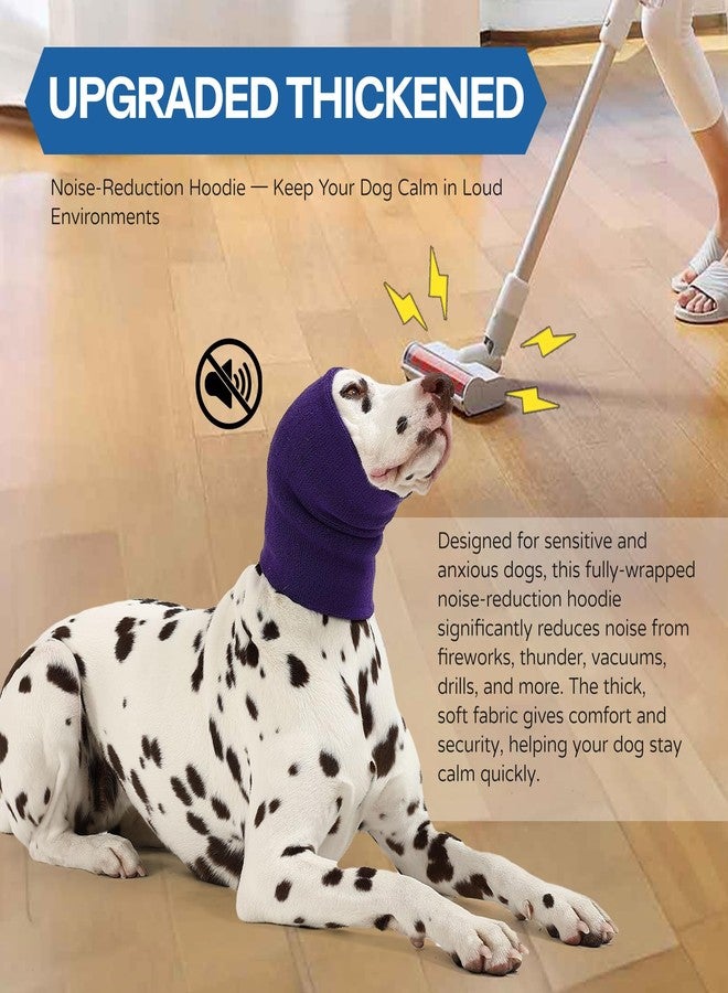 AOOLMOL Dog & Cat Calming Hoodie – Soft Double-Layer Ear and Neck Cover for Anxiety Relief & Noise Protection, Elastic Pet Head Wrap for Grooming, Bath, Drying & Fireworks - Image 2