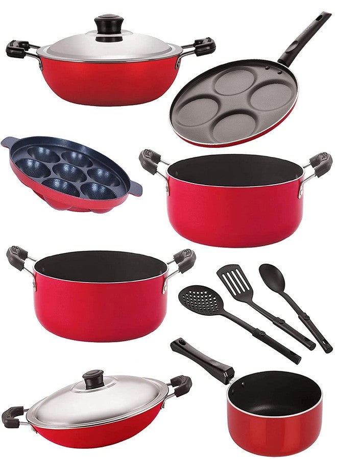 Nirlon Non Stick Kitchenware Kitchen Cooking Utencil Giftset of10 Pieces (2.6mm_DKD(J)_SP(M)_CS20_CS22_AC_AP7_UP4_3spoon) - Image 1