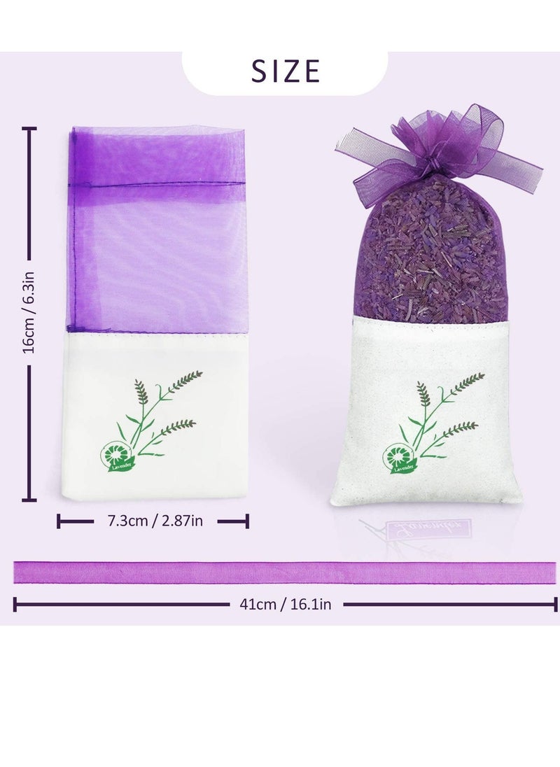 KASTWAVE Organza Gauze Lavender Cotton Sachet Empty Bags Which can Used in Gift Jewelry Watch Bags on Some Festivals 20 Pieces  - Image 3