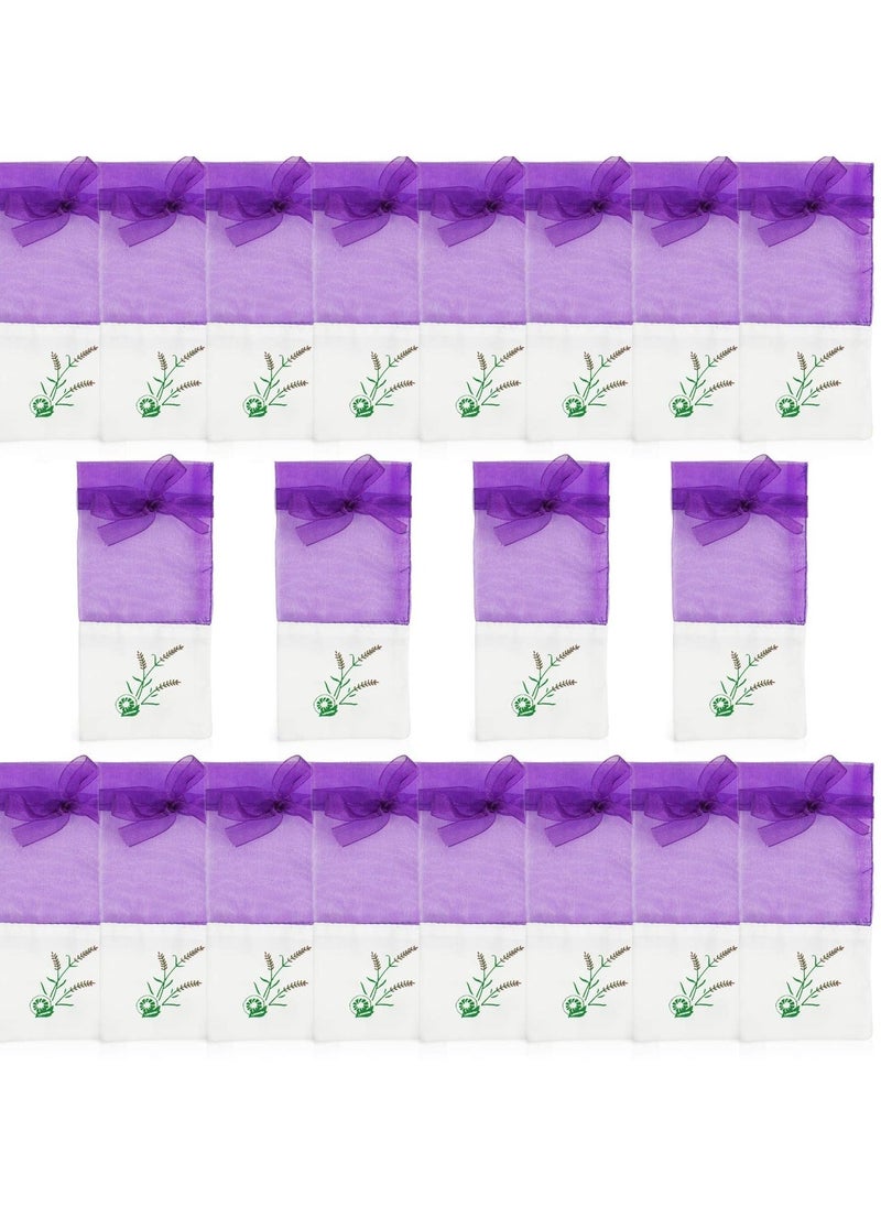 KASTWAVE Organza Gauze Lavender Cotton Sachet Empty Bags Which can Used in Gift Jewelry Watch Bags on Some Festivals 20 Pieces  - Image 1