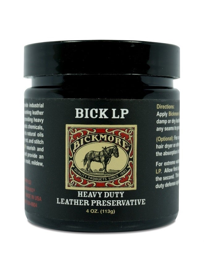 Bickmore Leather Conditioner, Scratch Repair Bick LP 4oz - Heavy Duty LP Leather Preservative | Leather Protector, Softener and Restorer Balm for Dry, Cracked, and Scratched Leather | Made in USA - Image 1