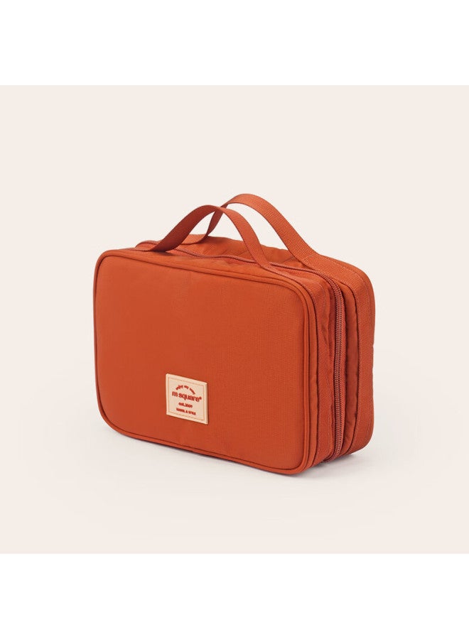 M Square M Square Travel Toiletry Bag, Large Capacity Portable Makeup Bag, Travel Storage Bag, Wall Red [toiletry Bag]  - Image 1