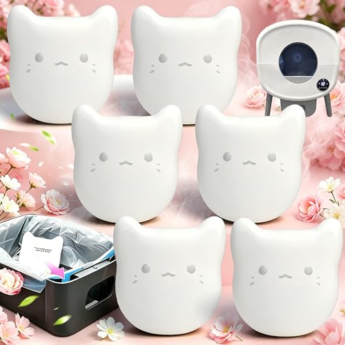 PurifyLogix 6PCS Universal Pets Deodorizing Pods for Automatic Cat Litter Box, Odor Remover for Fumoi Automatic Cat Litter Box, Camellia Flower Scented, Long-Lasting Fragrance, Keep Home Fresh - Image 1