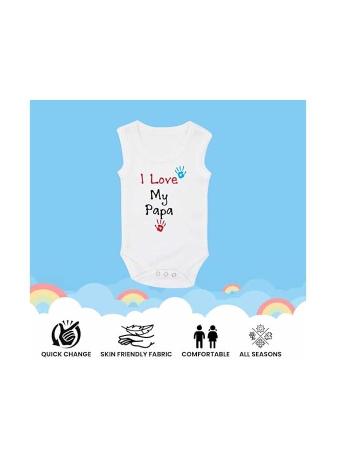 PRINTSHOP4ME Pack Of 2 Baby Romper Mama And Papa Printed-Soft Cotton Sleeveless Bodysuits For Newborns,Infants And Toddlers-Unisex Baby Onesies For Boys And Girls - Image 5