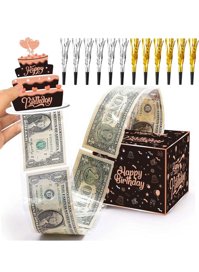 SYOSI Birthday Money Box Cash Gift Pull Kit, Real Money Cake Pull Out System, Unique Soap Sash Saving Holder for Creative Cash Gifting, Ideal for Birthday Surprises - Image 1