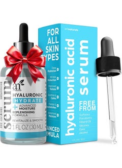 ArtNaturals Hyaluronic Acid Serum (1 Fl Oz / 30ml) - Anti- Aging Facial Serum, Natural Moisturizer w/Vitamin C Serum & Vitamin E - for Skin Care - Reduce Wrinkles & Dark Spots for Brightening Face