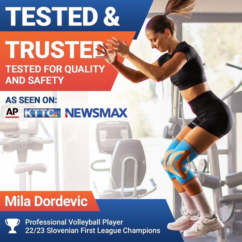 DR. BRACE ELITE Knee Brace with Size Stabilizer (2 Pack) Knee Brace for Women & Men, Workout, Sports, Daily Knee Compression Sleeve for Maximum Knee Pain Support & Fast Recovery (Olympus, X-Large) 2 - Image 4