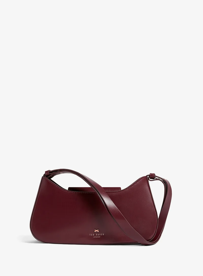 تيد بيكر Leather Bow Detail Elongated Shoulder Ba