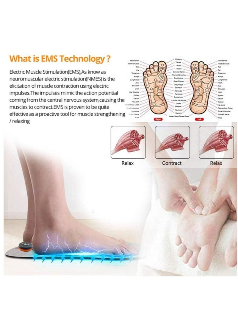 Foot Massager, EMS USB Rechargeable Folding Portable Electric Massage Mat,Electronic Muscle Stimulatior Feet Massage Promoting Blood Circulation Muscle Pain Relief - Image 3