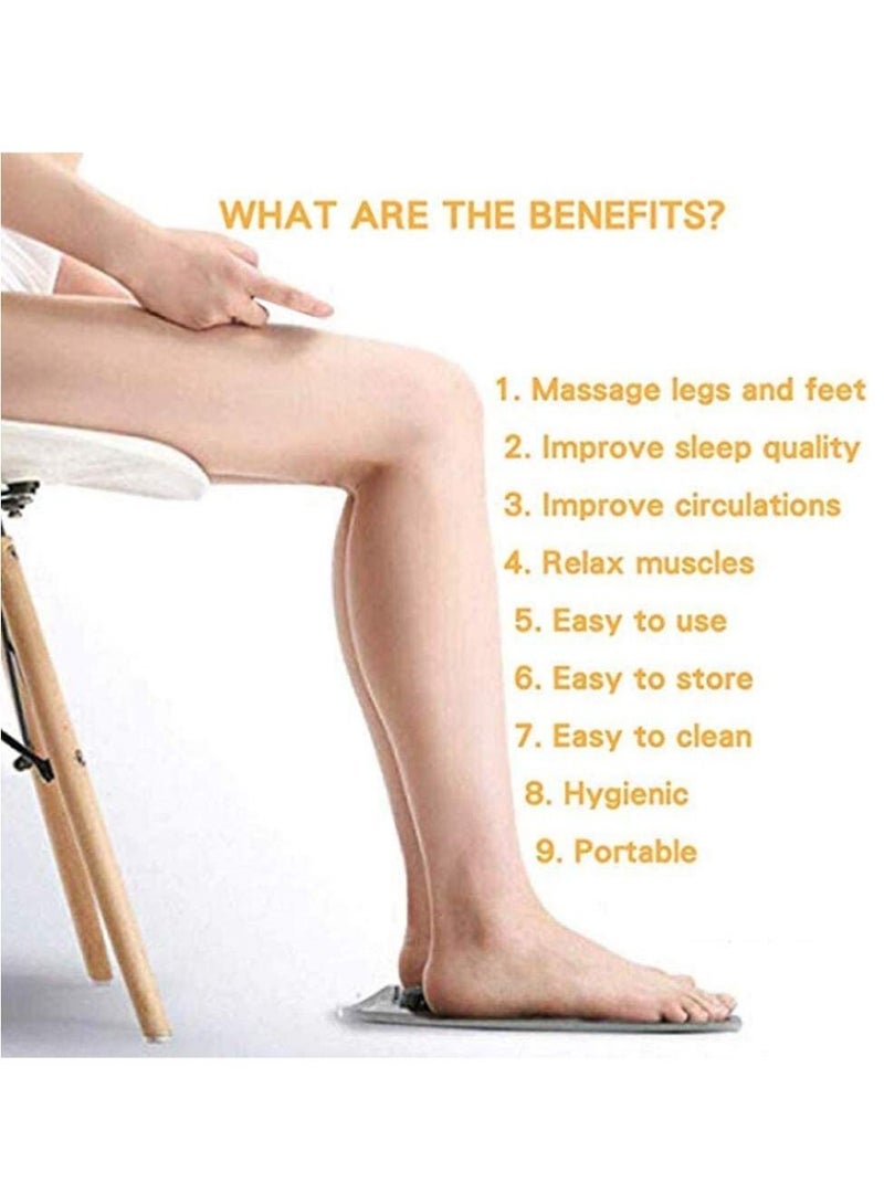 Foot Massager, EMS USB Rechargeable Folding Portable Electric Massage Mat,Electronic Muscle Stimulatior Feet Massage Promoting Blood Circulation Muscle Pain Relief - Image 4