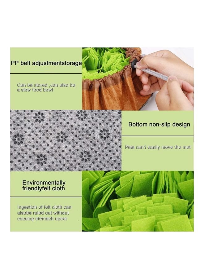 Green and Brown Pet Snuffle Feeding Mat - Image 2