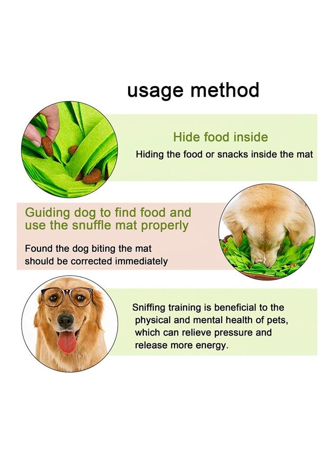 Green and Brown Pet Snuffle Feeding Mat - Image 3