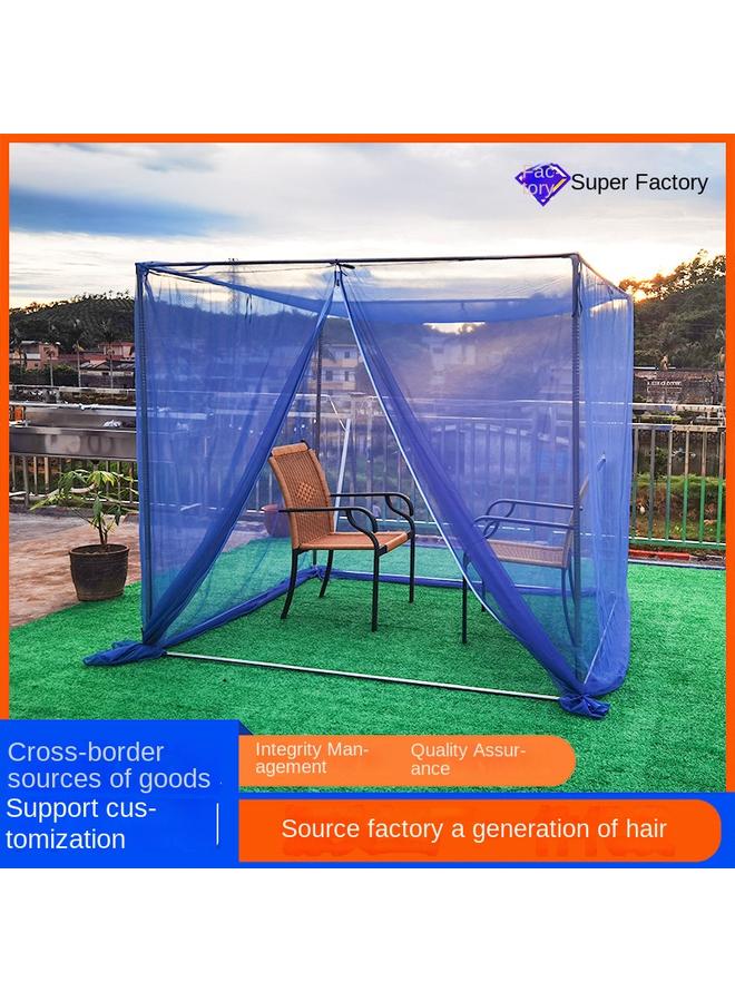 Bluejw Tent Mosquito Net Outdoor Anti-mosquito House Garden Stainless Steel Frame Gazebo Mosquito Net Terrace Mosquito Net Balcony Factory Direct Sale - Image 2