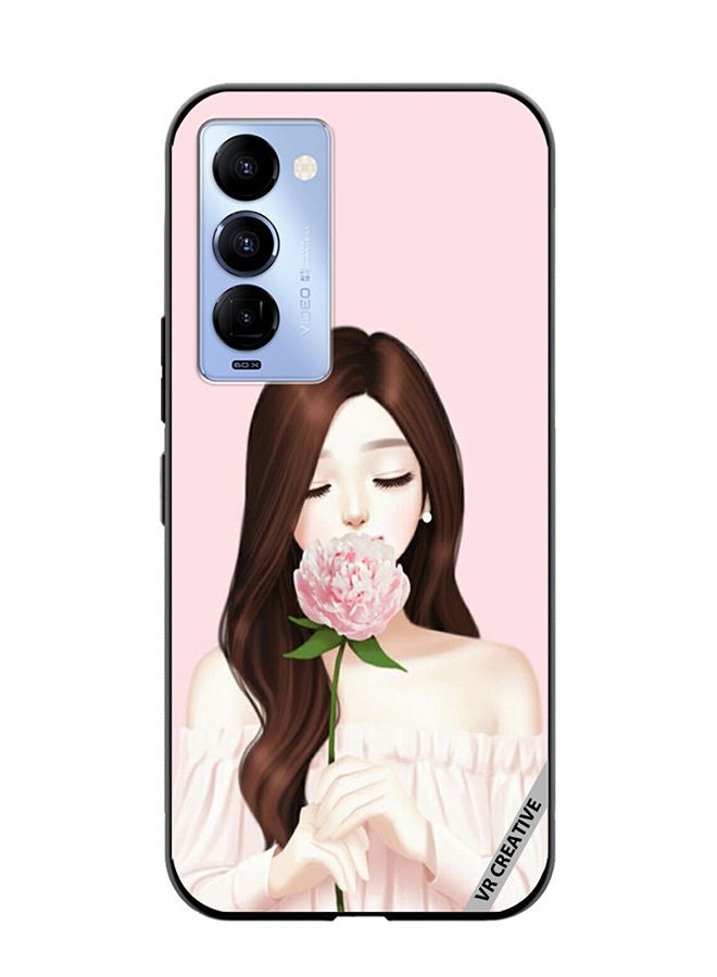 VR CREATIVE Protective Case Cover For Tecno Camon 18/18 P Rosy Design Multicolour - Image 1