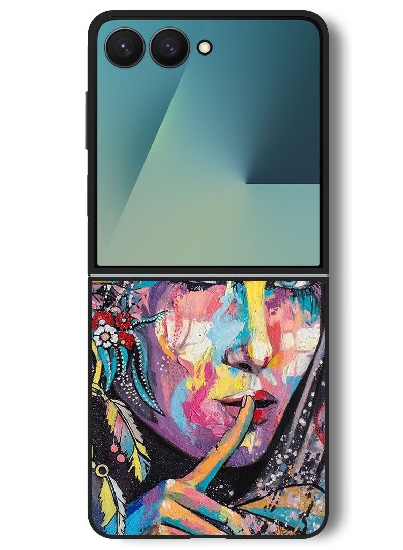 Theodor Case Compatible with Samsung Galaxy Z Flip 7 - 6.9 Inch Protection Shockproof Bumper Cover Face - Image 1