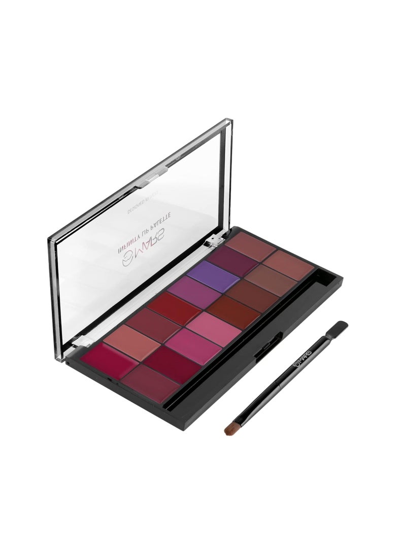 MARS 16 Stunning Shades Matte Infinity Lip Palette  Multicolo 36g  LP10 02