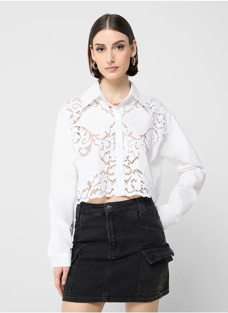 ايلا Lace Button Down Shirt