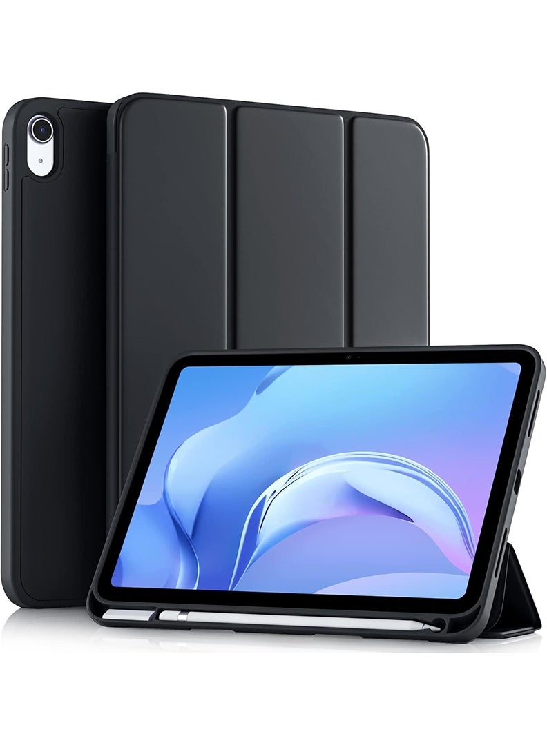 Theodor Case Compatible with iPad (A16) 11th Gen 11 Inch 2025/10th Gen 10.9 Inch 2022 Smart Case with Pencil Holder, Protective Case with Soft TPU Back, Auto Sleep/Wake Cover, Black  - Image 1
