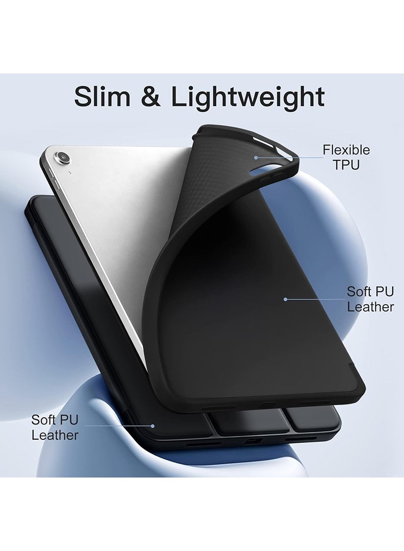 Theodor Slim Smart Case for iPad 11th Gen A16 (2025) 11" & 10th Gen (2022) 10.9"– Lightweight Protective Cover with Pencil Holder, Auto Sleep/Wake, Soft TPU Back – Black - Image 3
