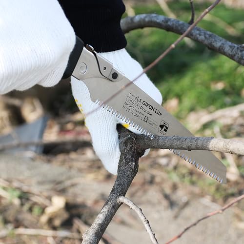 KAKURI Japanese Hand Saw [Tree Pruning] 8-1/4" Japanese Pull Saw with Blade Cover, Made in JAPAN - Image 2