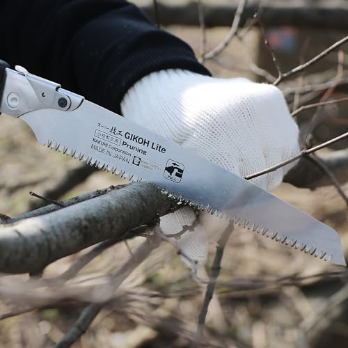 KAKURI Japanese Hand Saw [Tree Pruning] 8-1/4" Japanese Pull Saw with Blade Cover, Made in JAPAN - Image 3