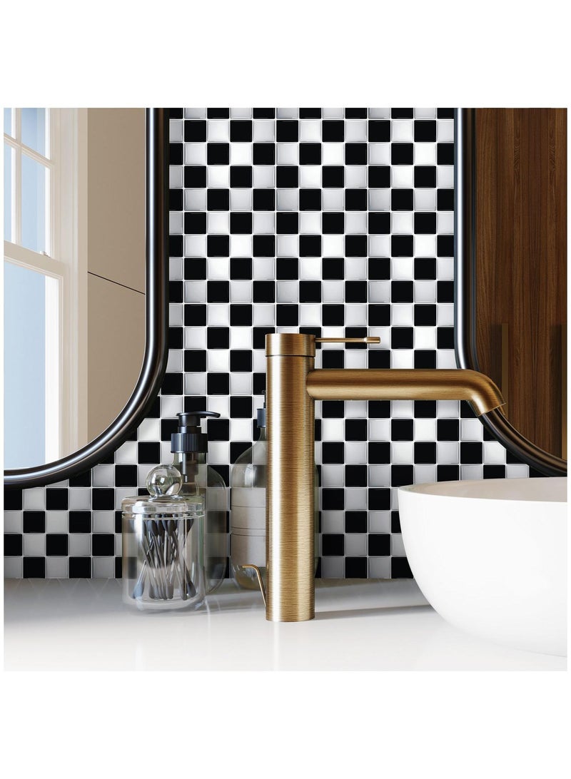 general 10 Pcs 3D Mosaic Pattern Printed Self Adhesive Wallpaper 10x10x1cm - Image 2