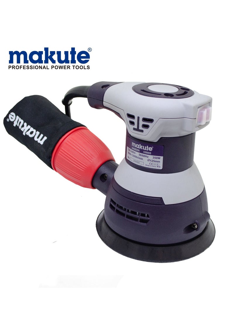 makute Orbital Sander 350w,Speed: 8000 - 12000 rpm,Pad Size: 125mm - Image 1